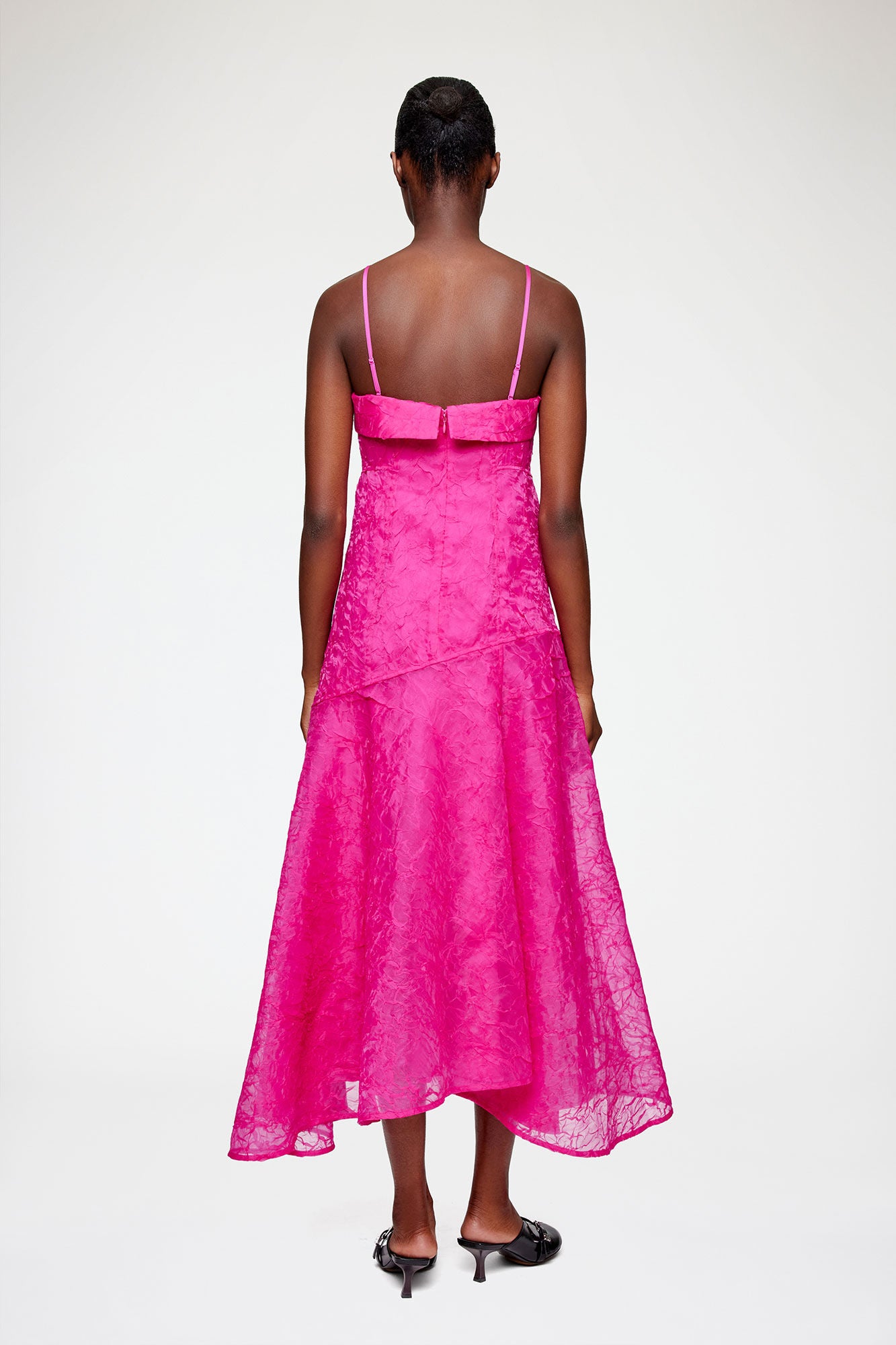 Dress in Pink Shibori Organza - GANNI