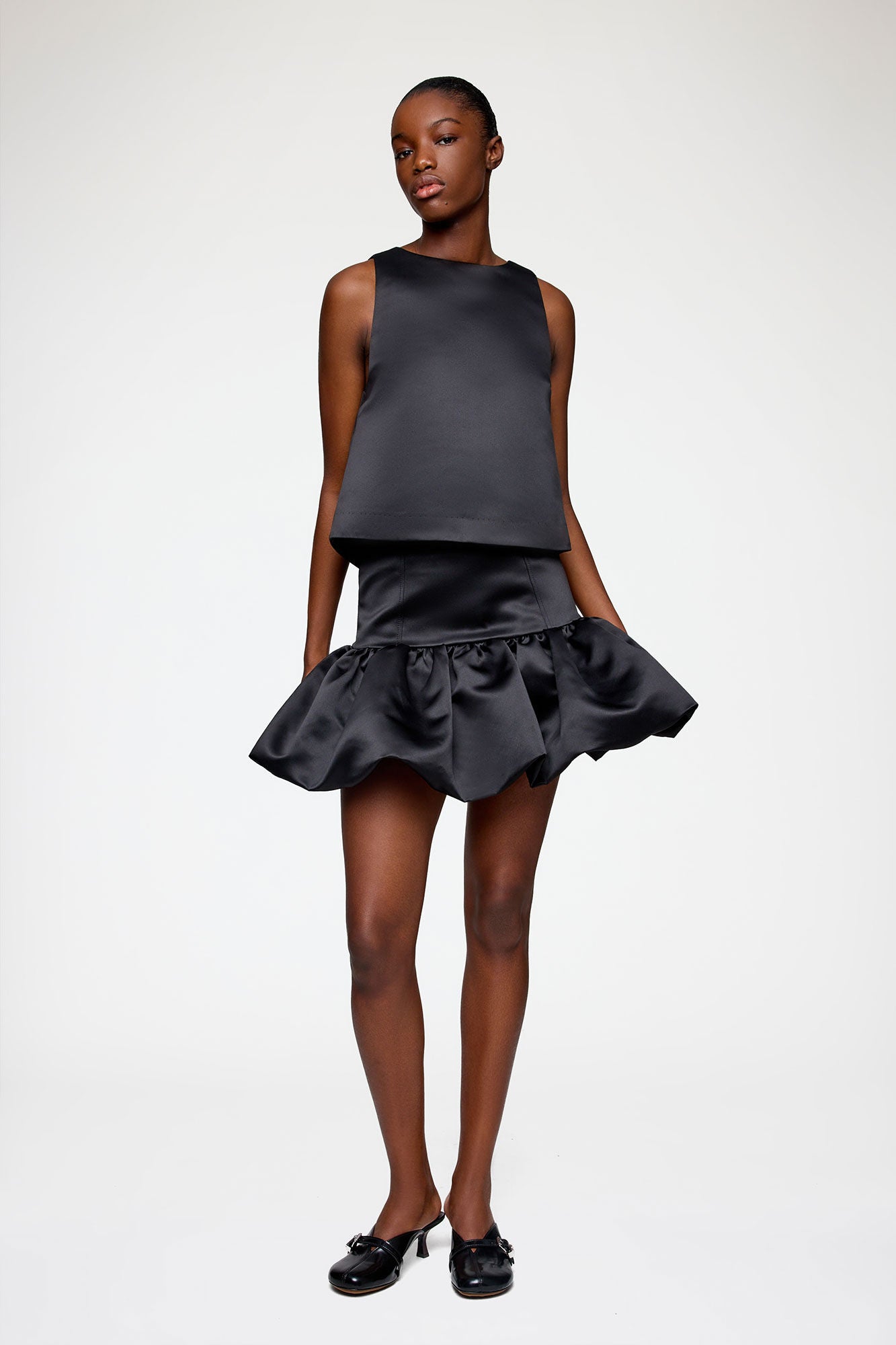 Skirt in Black Satin - GANNI