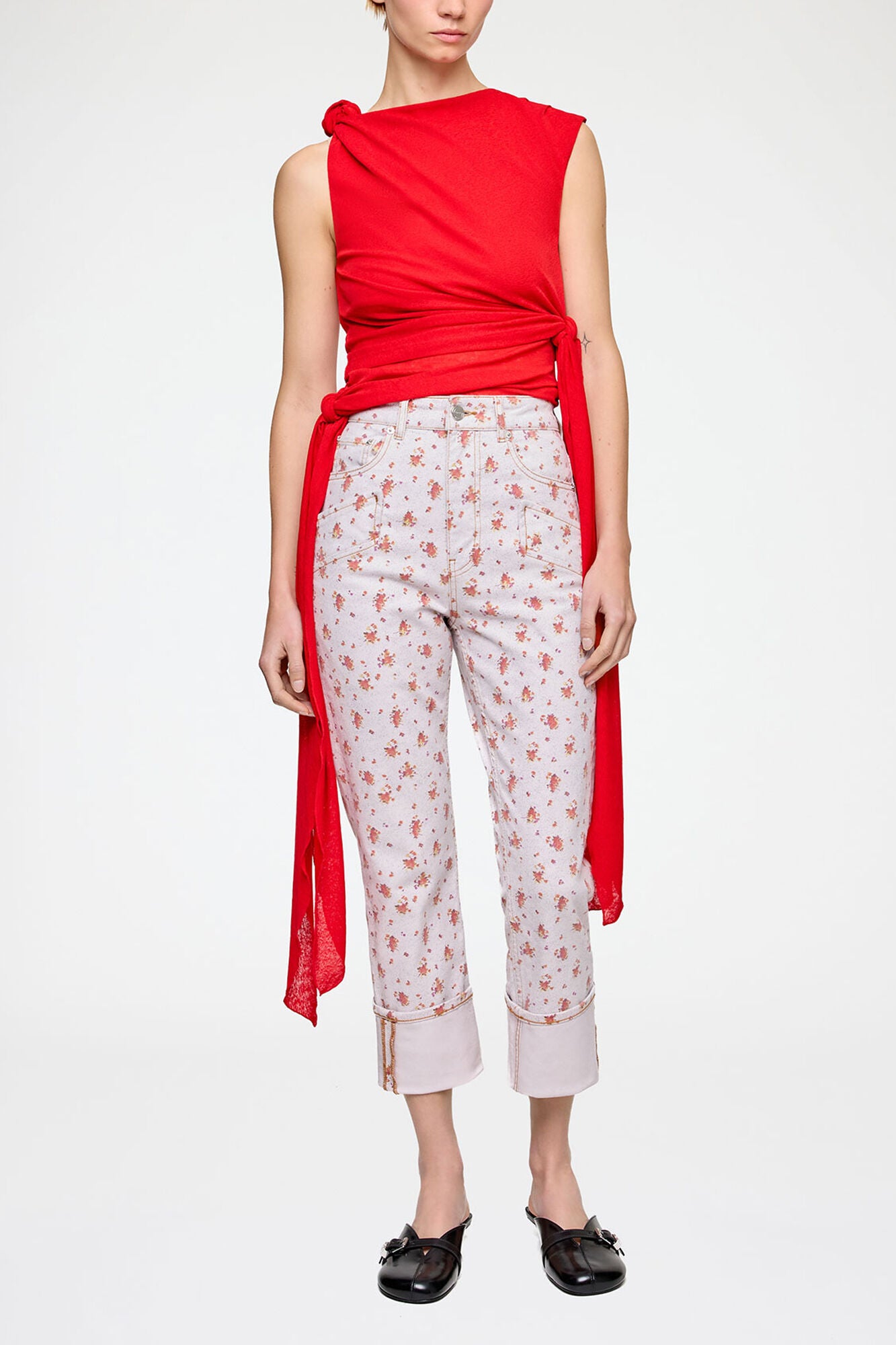 Capri Slim Jeans in Printed Denim - GANNI