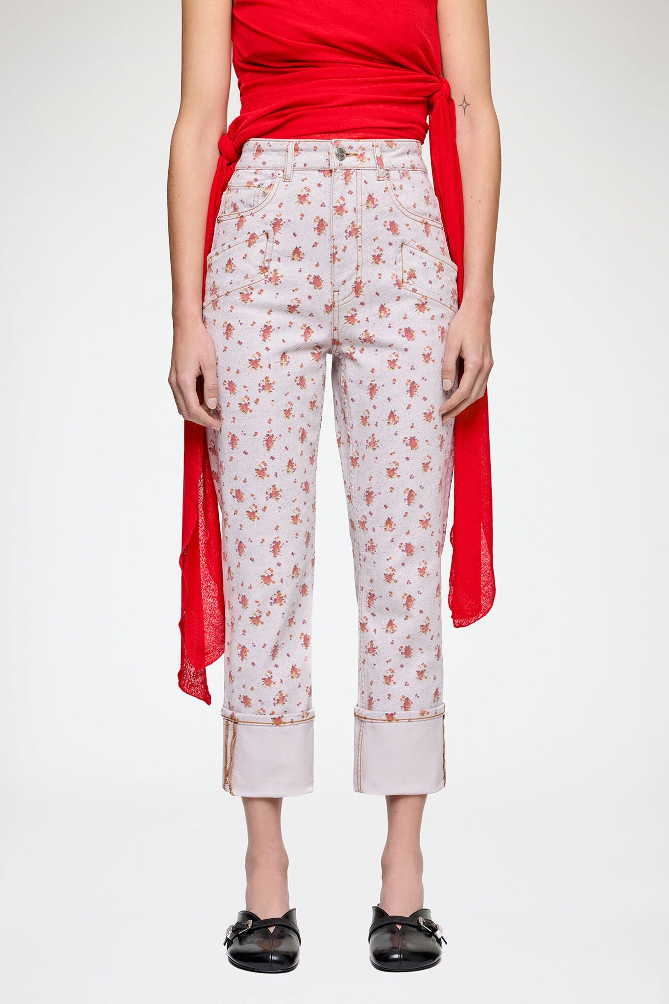 Capri Slim Jeans in Printed Denim - GANNI