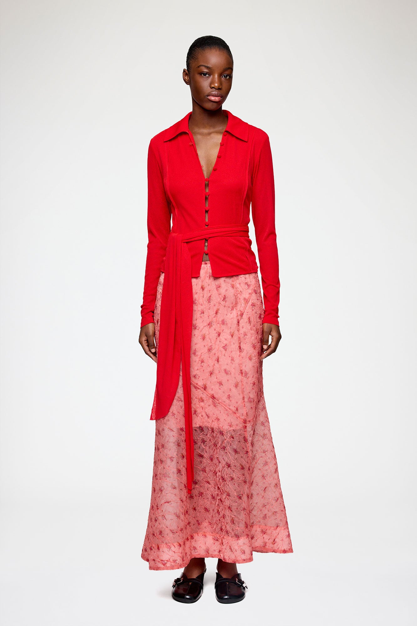 Skirt in Printed Shibori Organza - GANNI