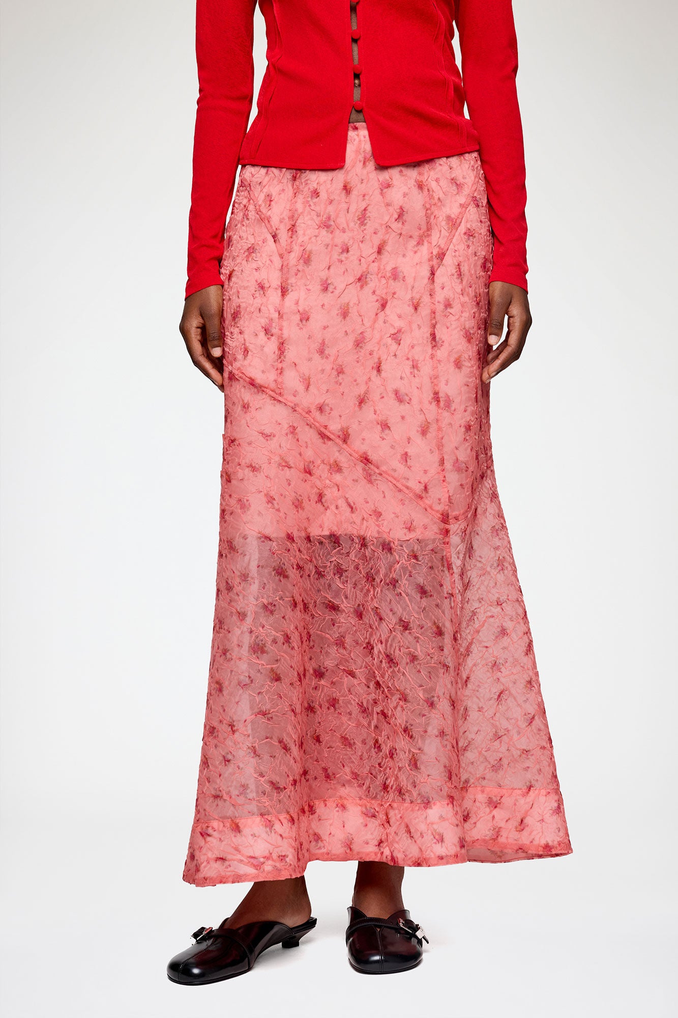 Skirt in Printed Shibori Organza - GANNI