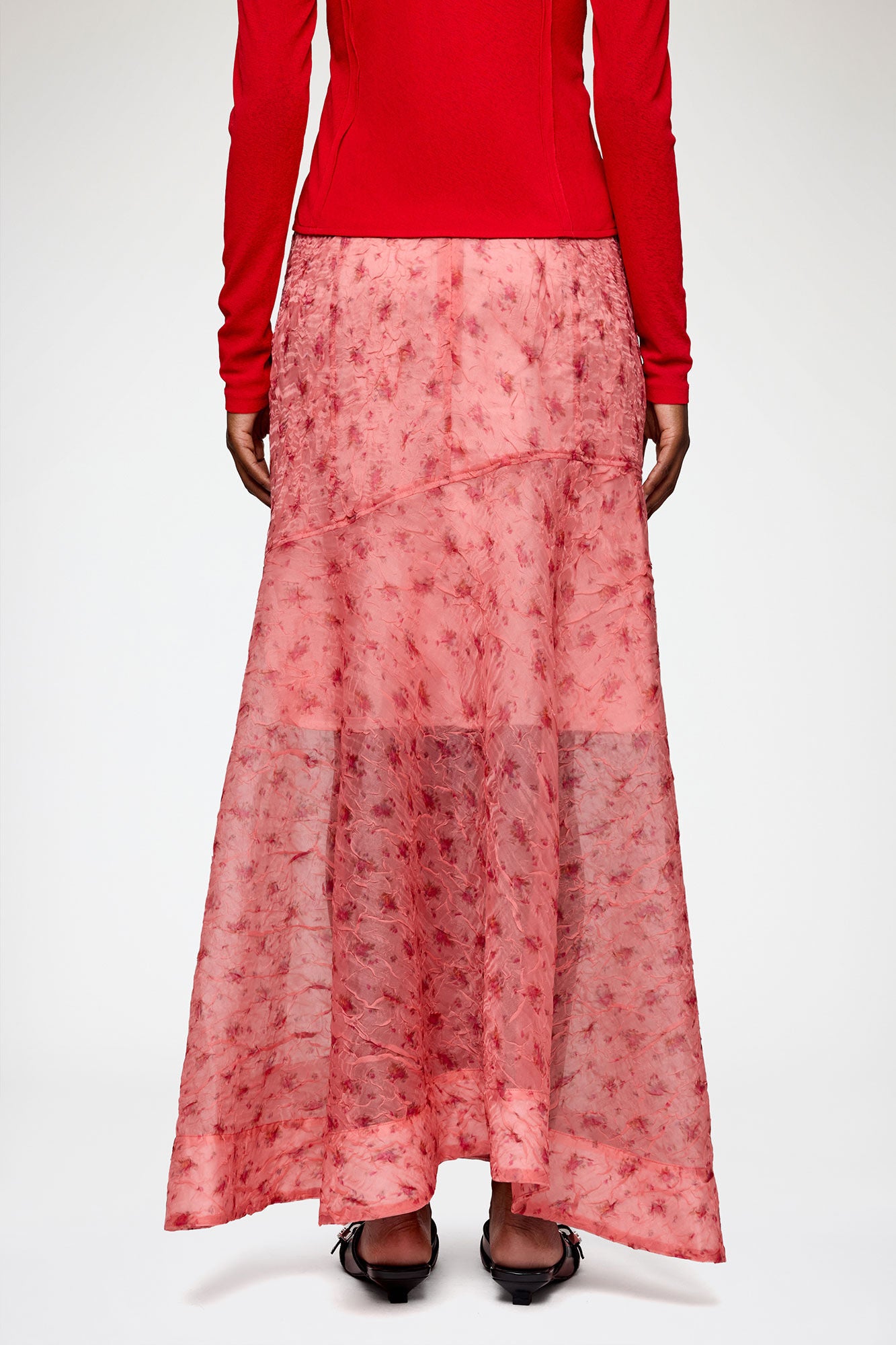 Skirt in Printed Shibori Organza - GANNI