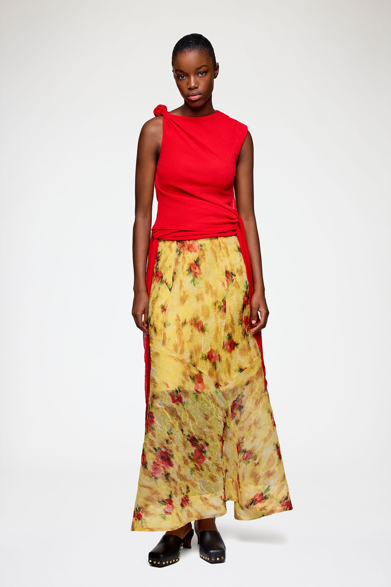 Skirt in Printed Shibori Organza - GANNI