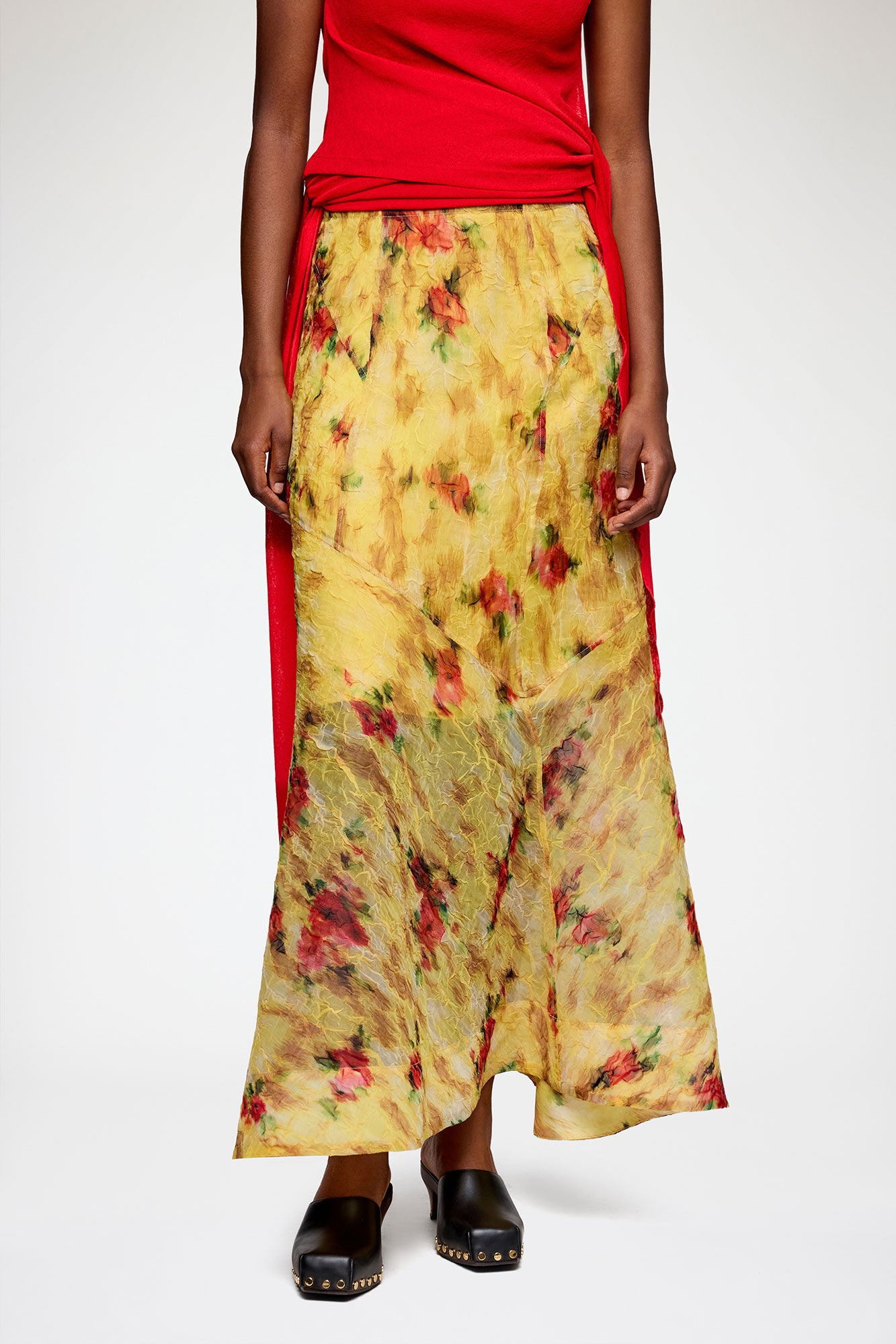 Skirt in Printed Shibori Organza - GANNI