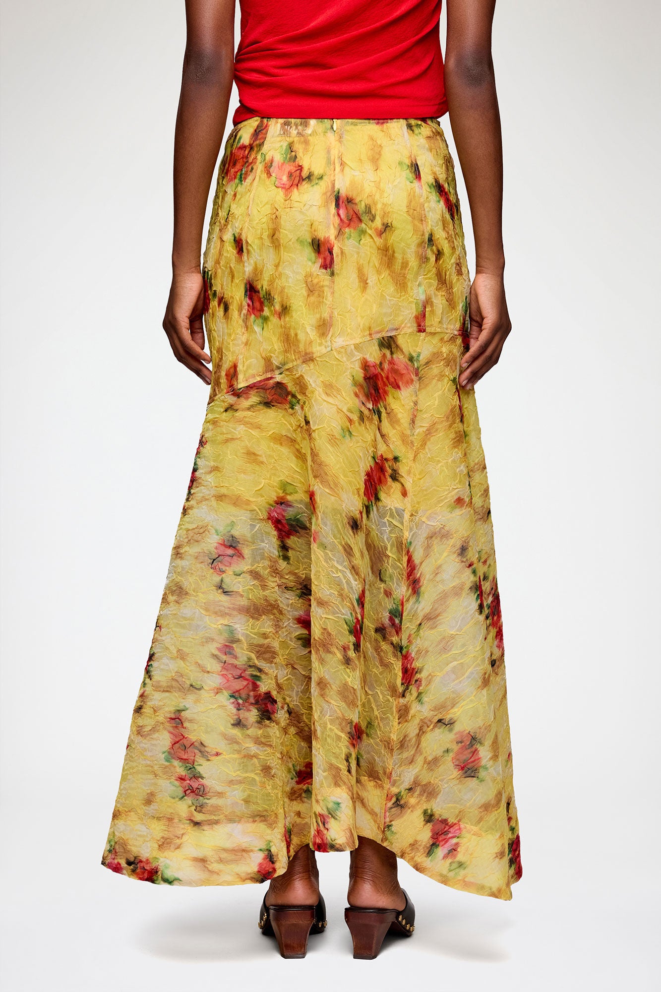 Skirt in Printed Shibori Organza - GANNI