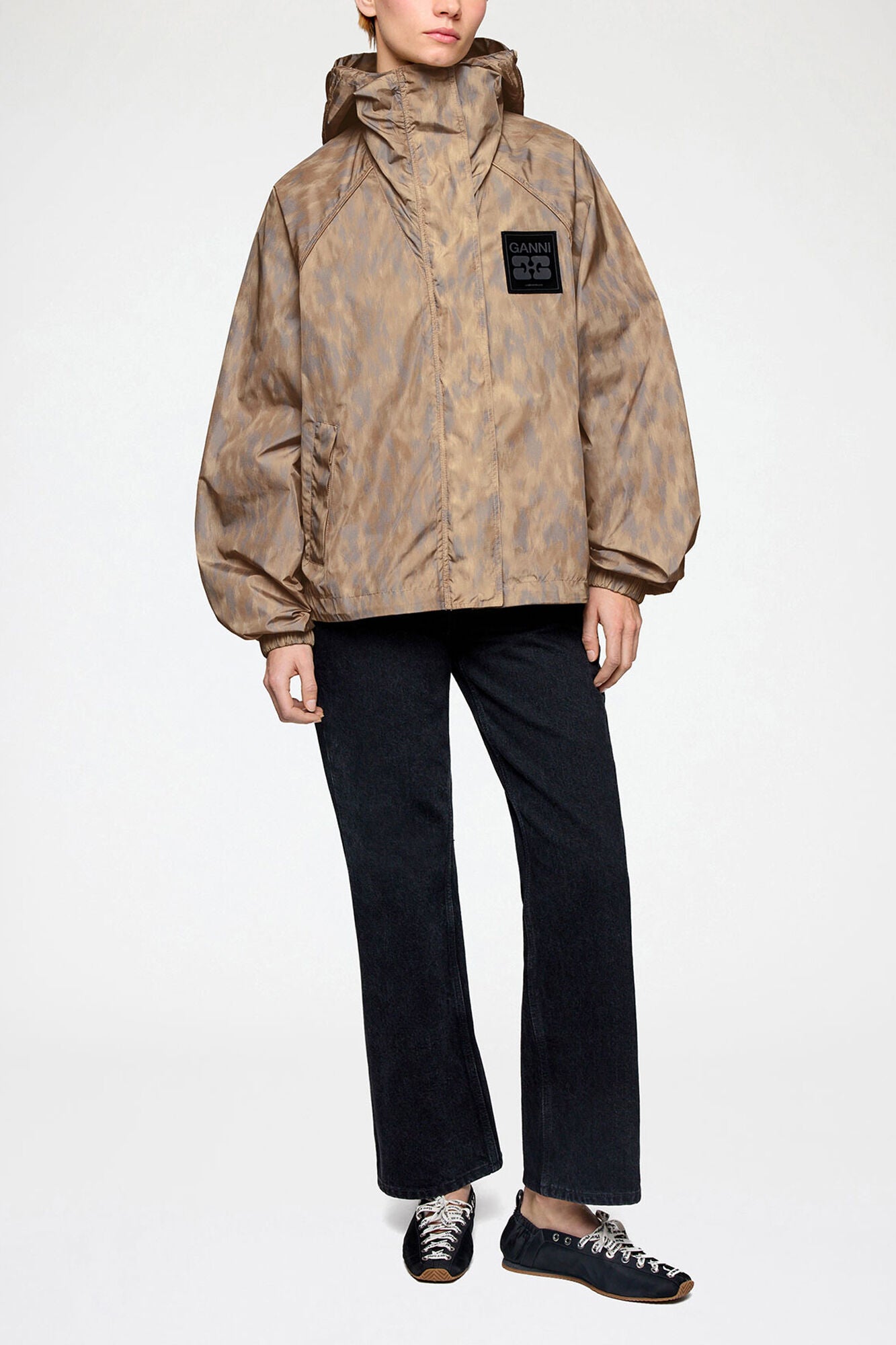 Flyweight Jacket in Printed Nylon - GANNI