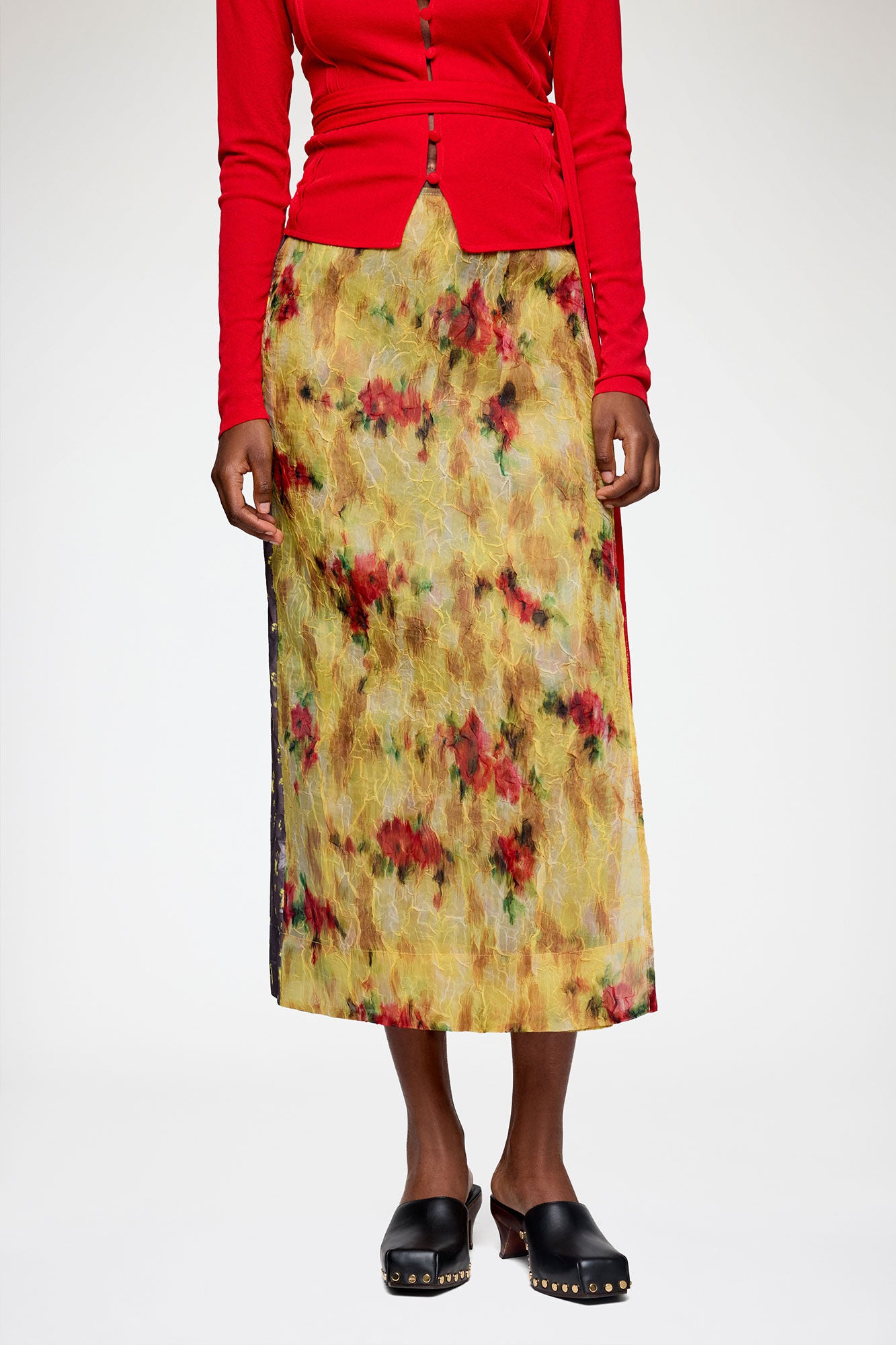 Skirt in Color-Block Patchwork - GANNI