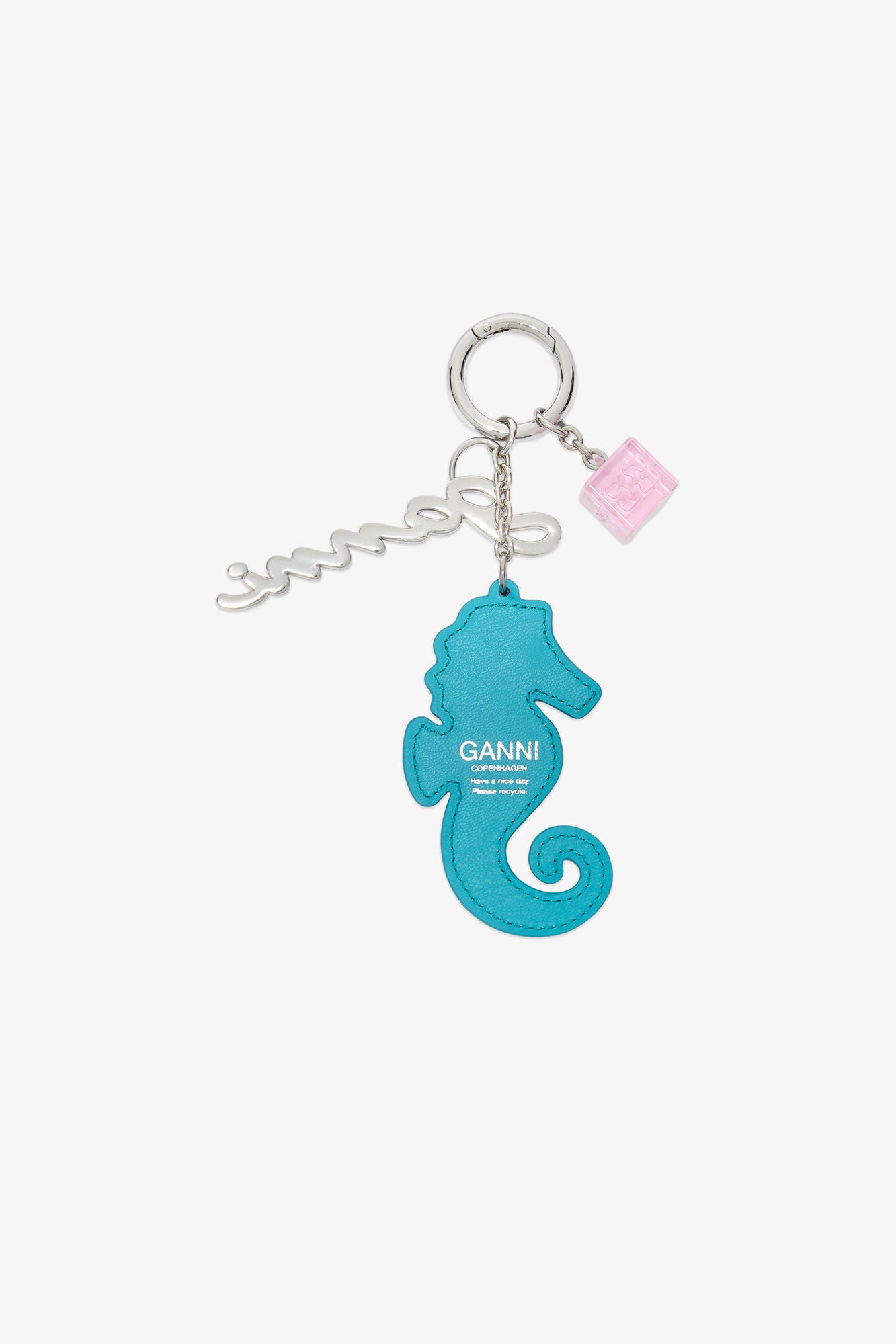 Scuba Blue Seahorse Charm - GANNI