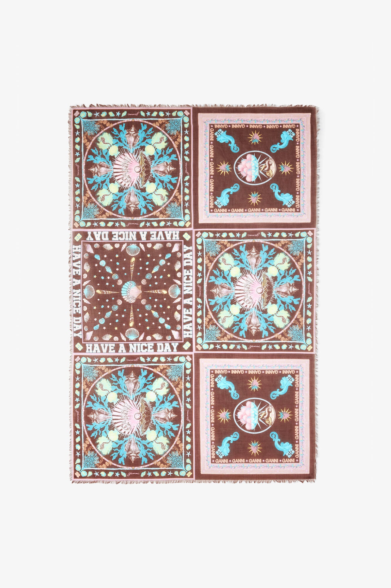Pareu Scarf in Printed Cotton - GANNI