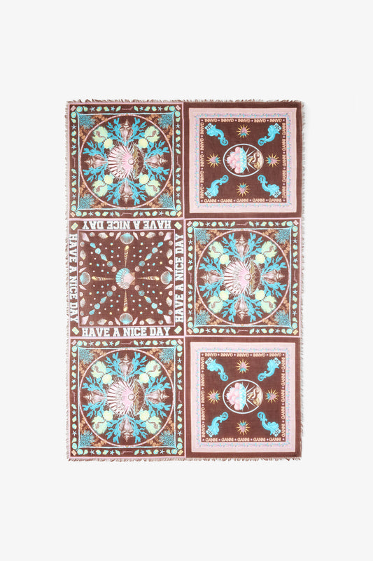 Pareu Scarf in Printed Cotton - GANNI