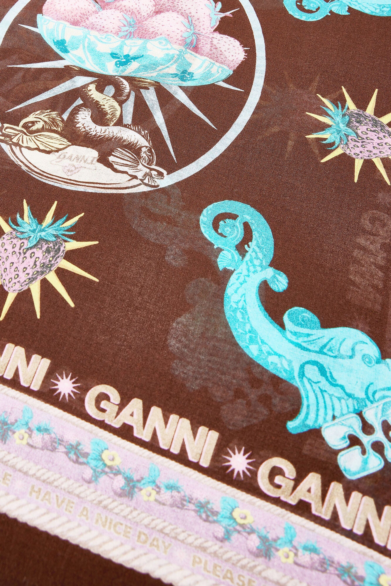 Pareu Scarf in Printed Cotton - GANNI