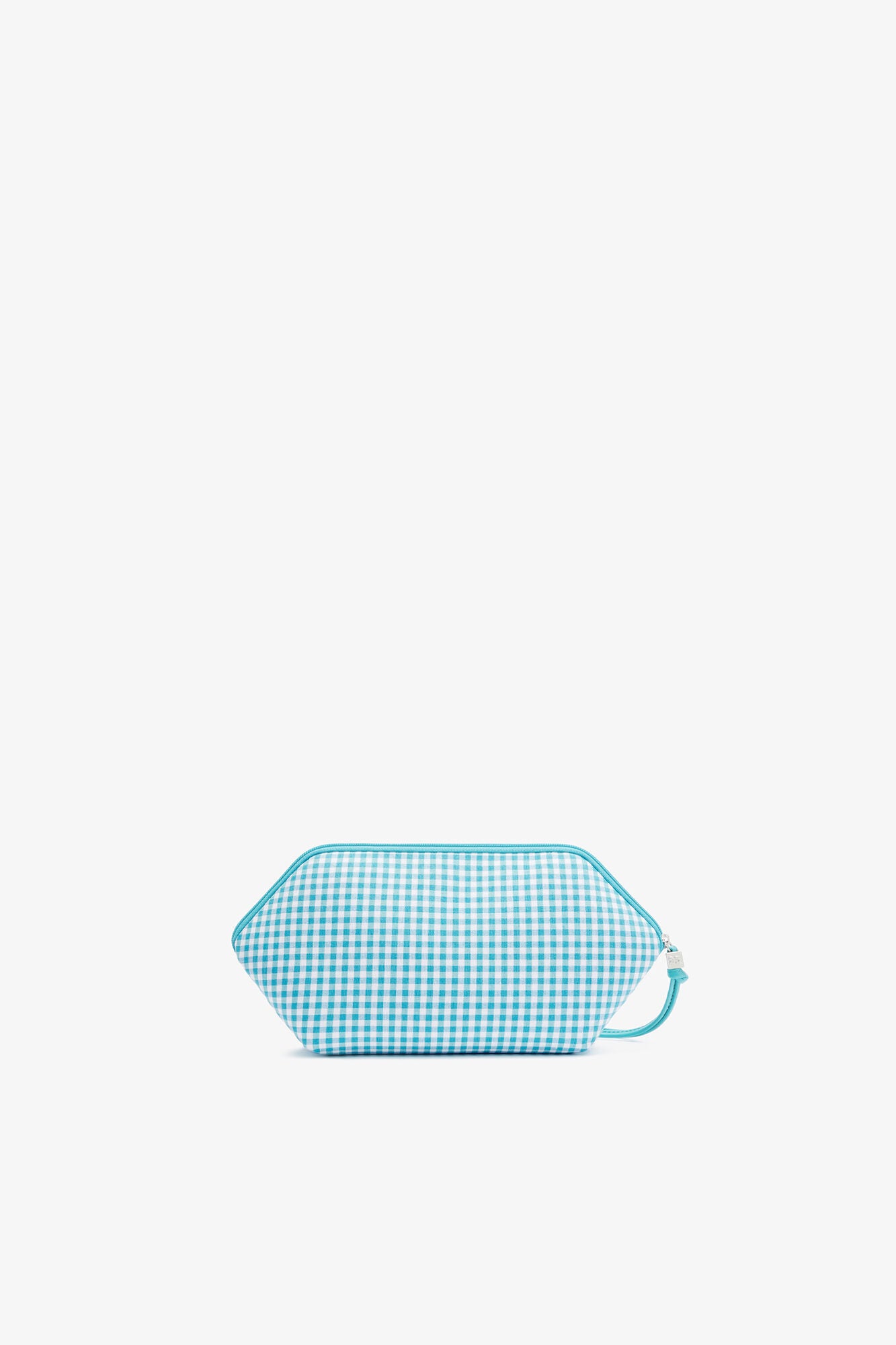Blue Curacao Bikini Pouch in Blue Check - GANNI