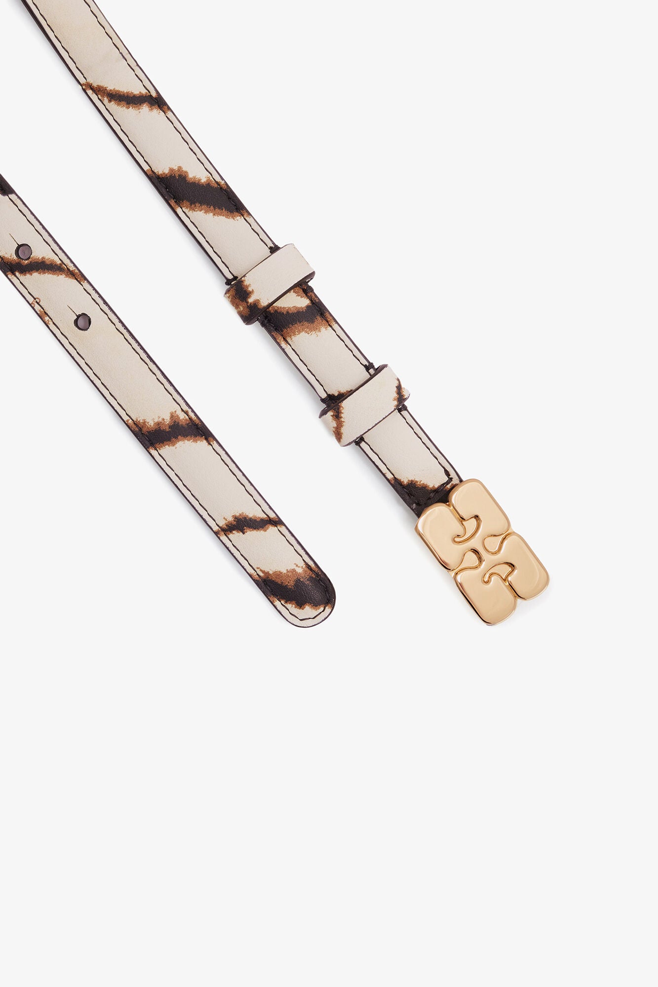 Kat Belt Small in Zebra - GANNI