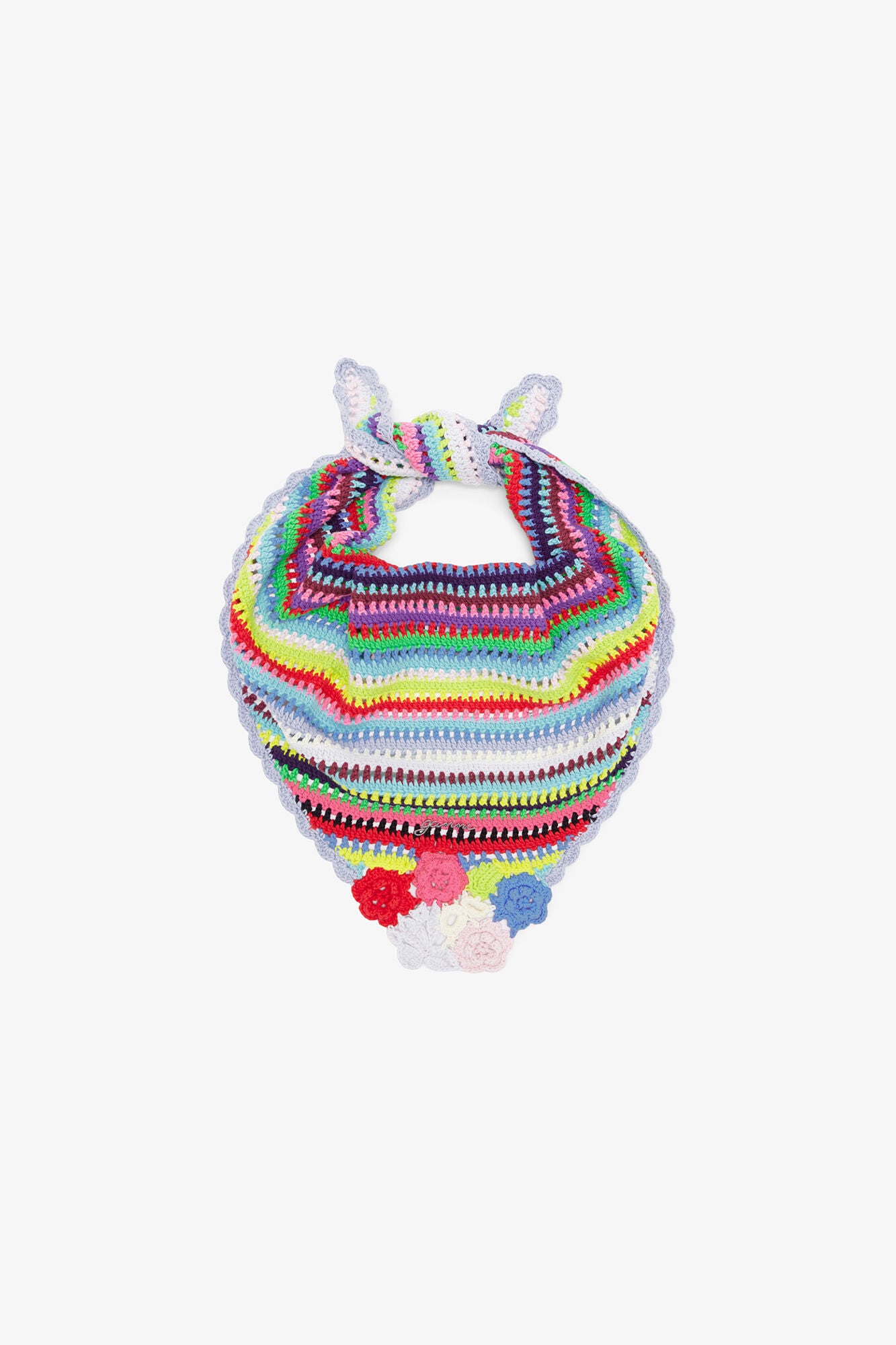 Scarf in Striped Crochet - GANNI