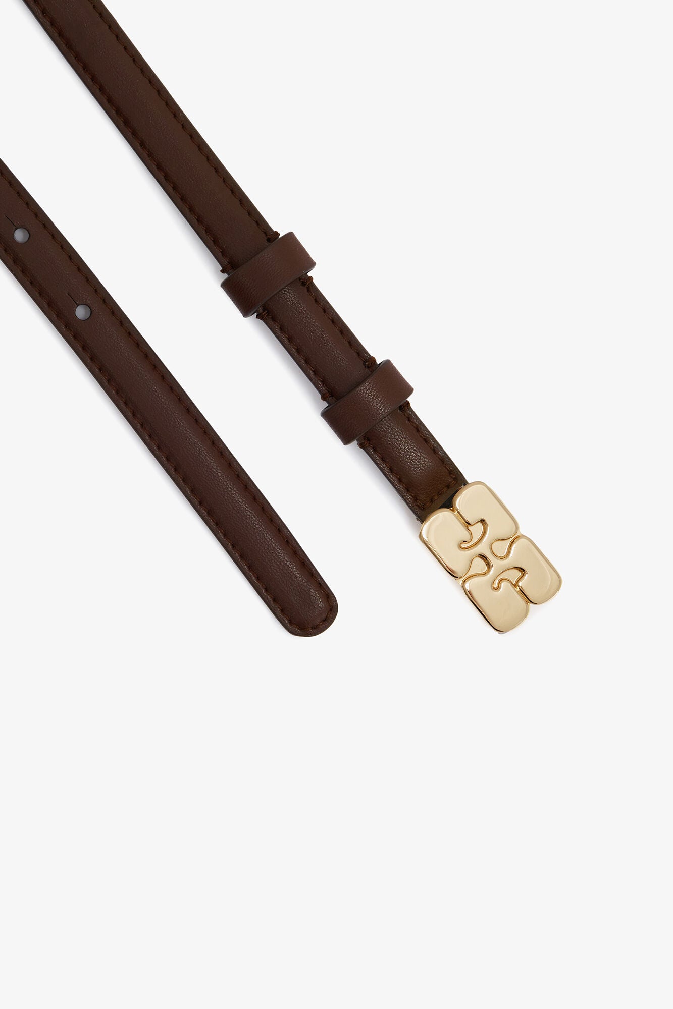 Kat Belt Small in Brown - GANNI