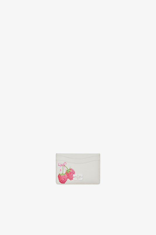 Egret Bou Card Holder in White - GANNI