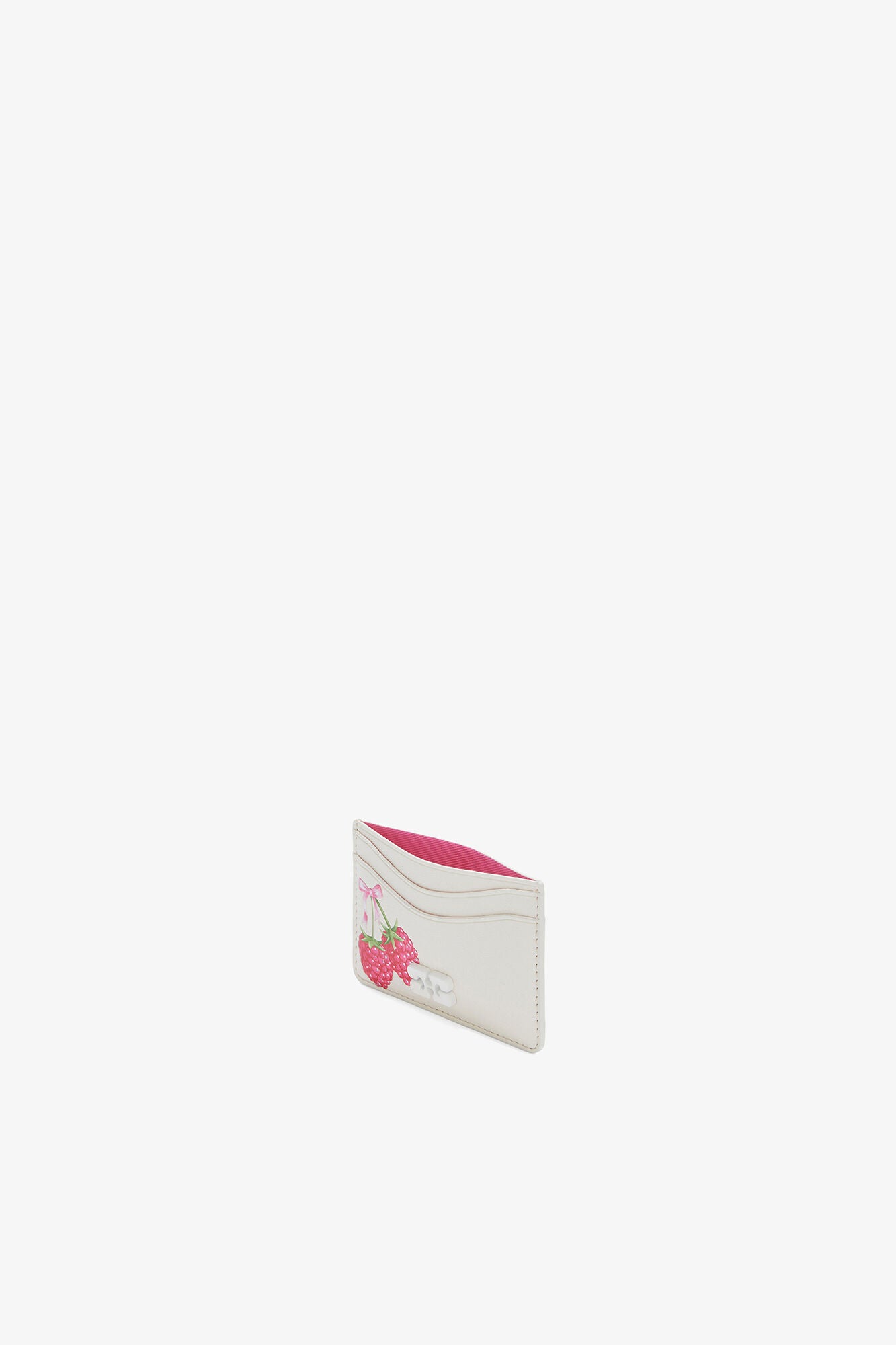 Egret Bou Card Holder in White - GANNI