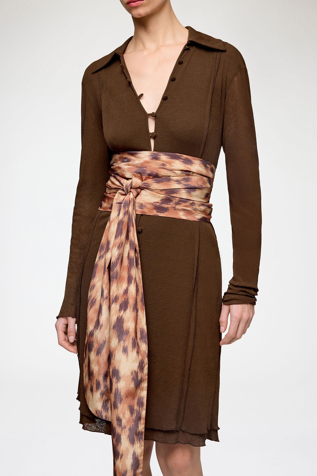 Wrap Scarf in Print - GANNI