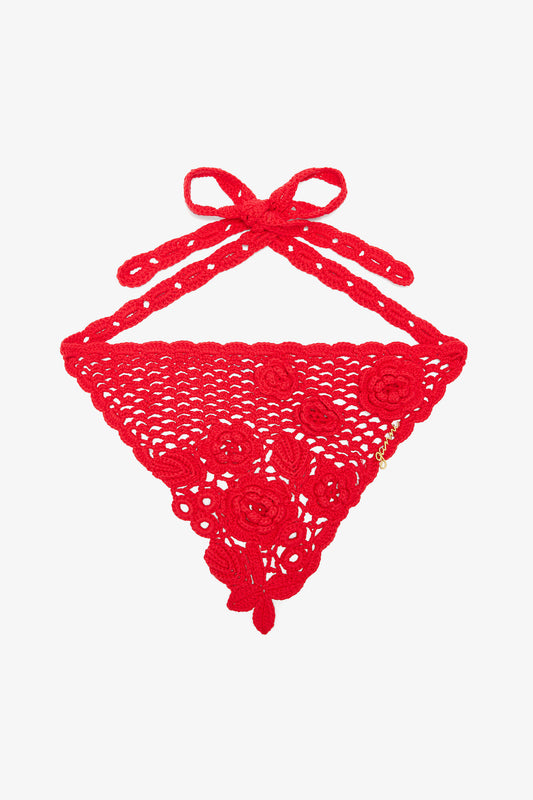 Head Scarf in Cotton Crochet - GANNI