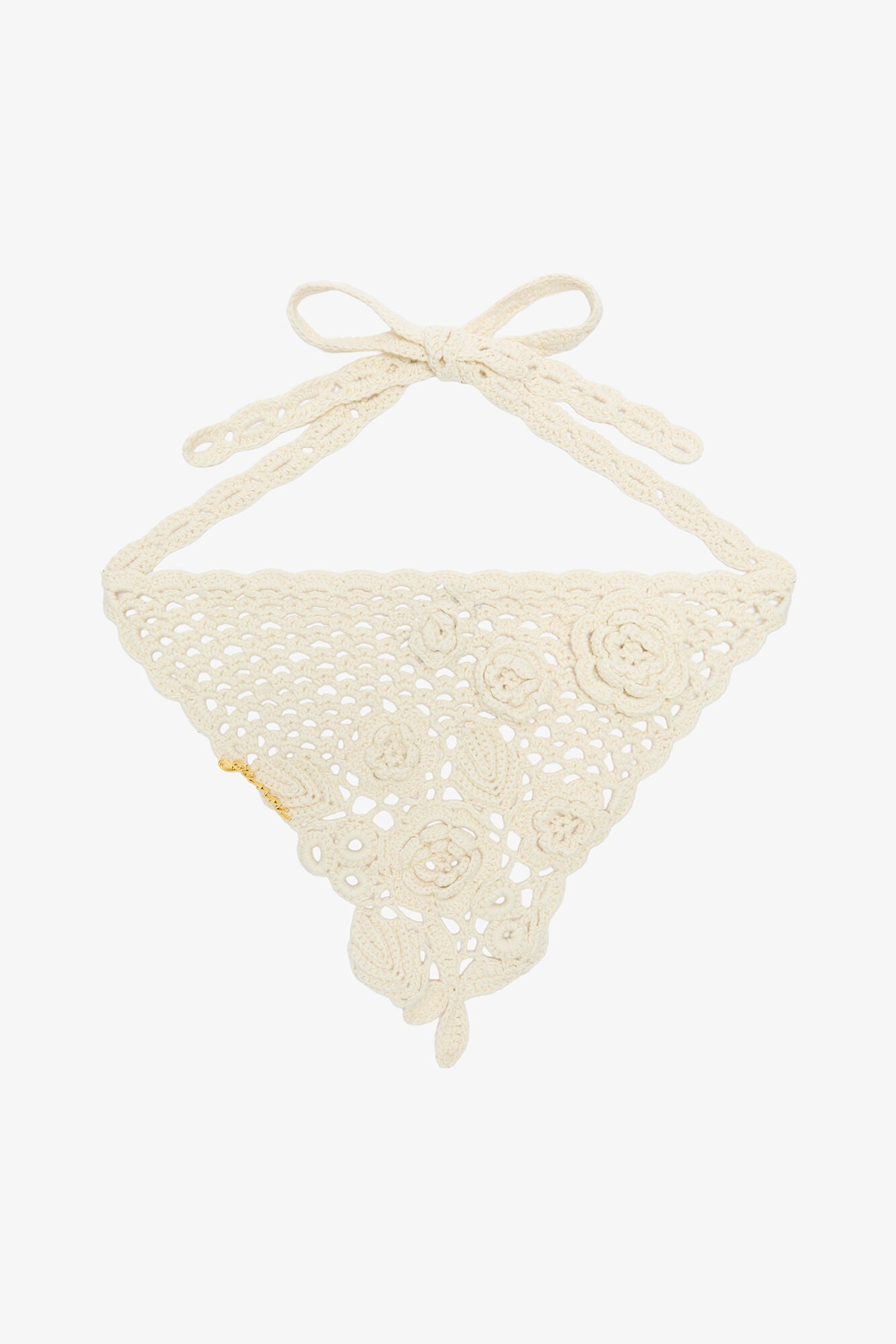 Head Scarf in Cotton Crochet - GANNI
