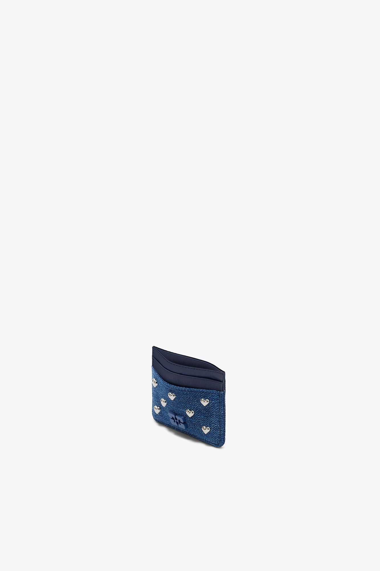 Faded Denim Bou Card Holder in Denim - GANNI