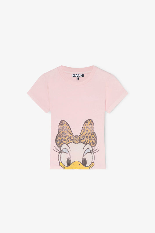 Daisy Duck Pink Baby Fit T-shirt - GANNI