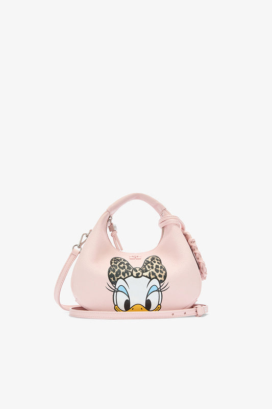 Chalk Pink Daisy Duck Mini Hobo Bag in Pink - GANNI
