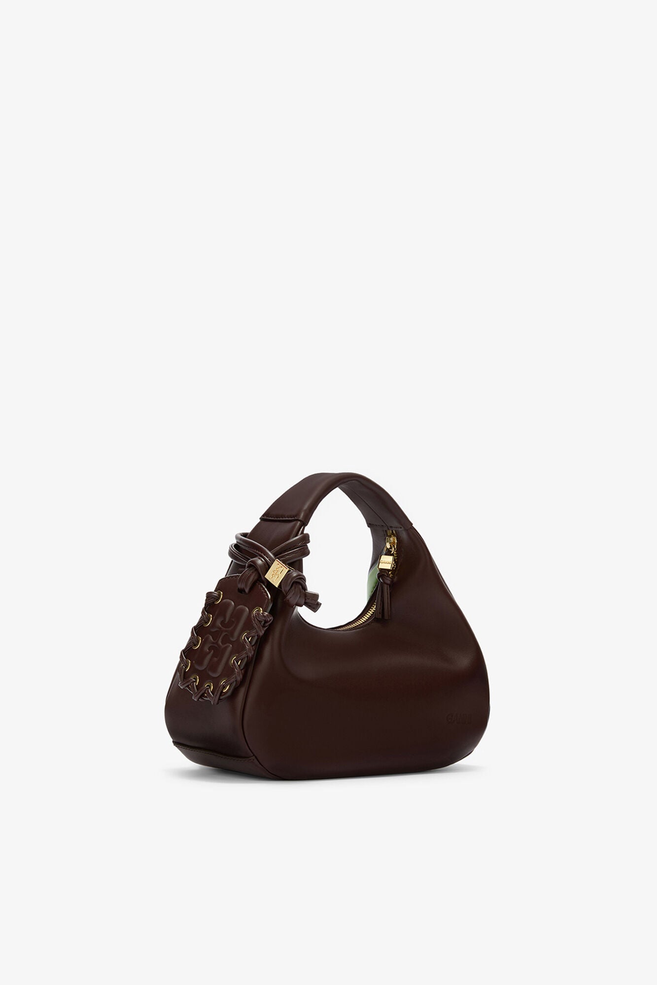Seal Brown Daisy Duck Mini Hobo Bag in Brown - GANNI