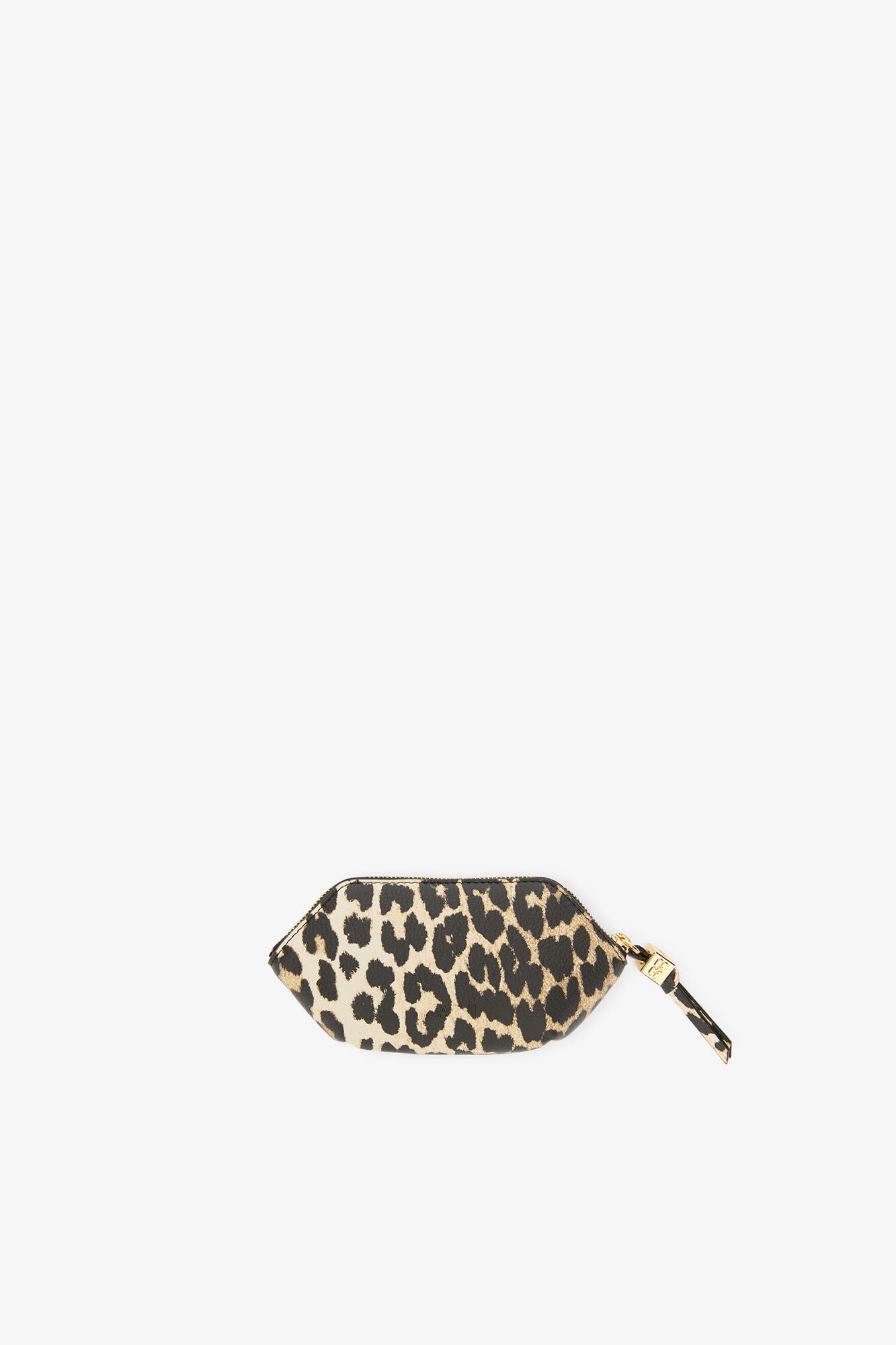 Almond Milk Daisy Duck Leopard Coin Purse - GANNI