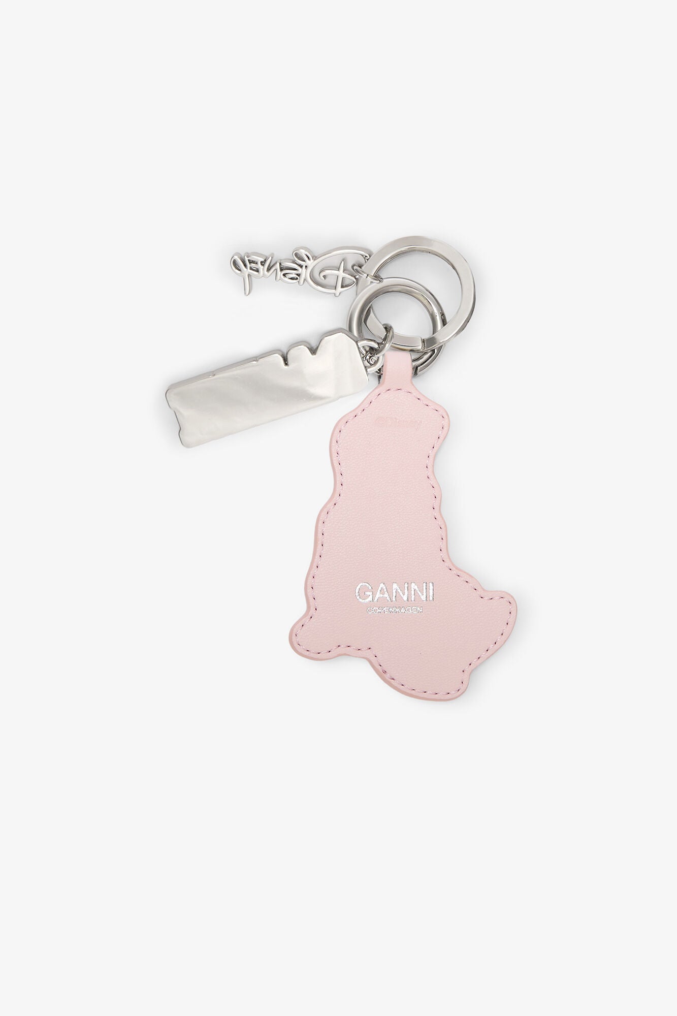 Chalk Pink Daisy Duck Pink Keyring - GANNI