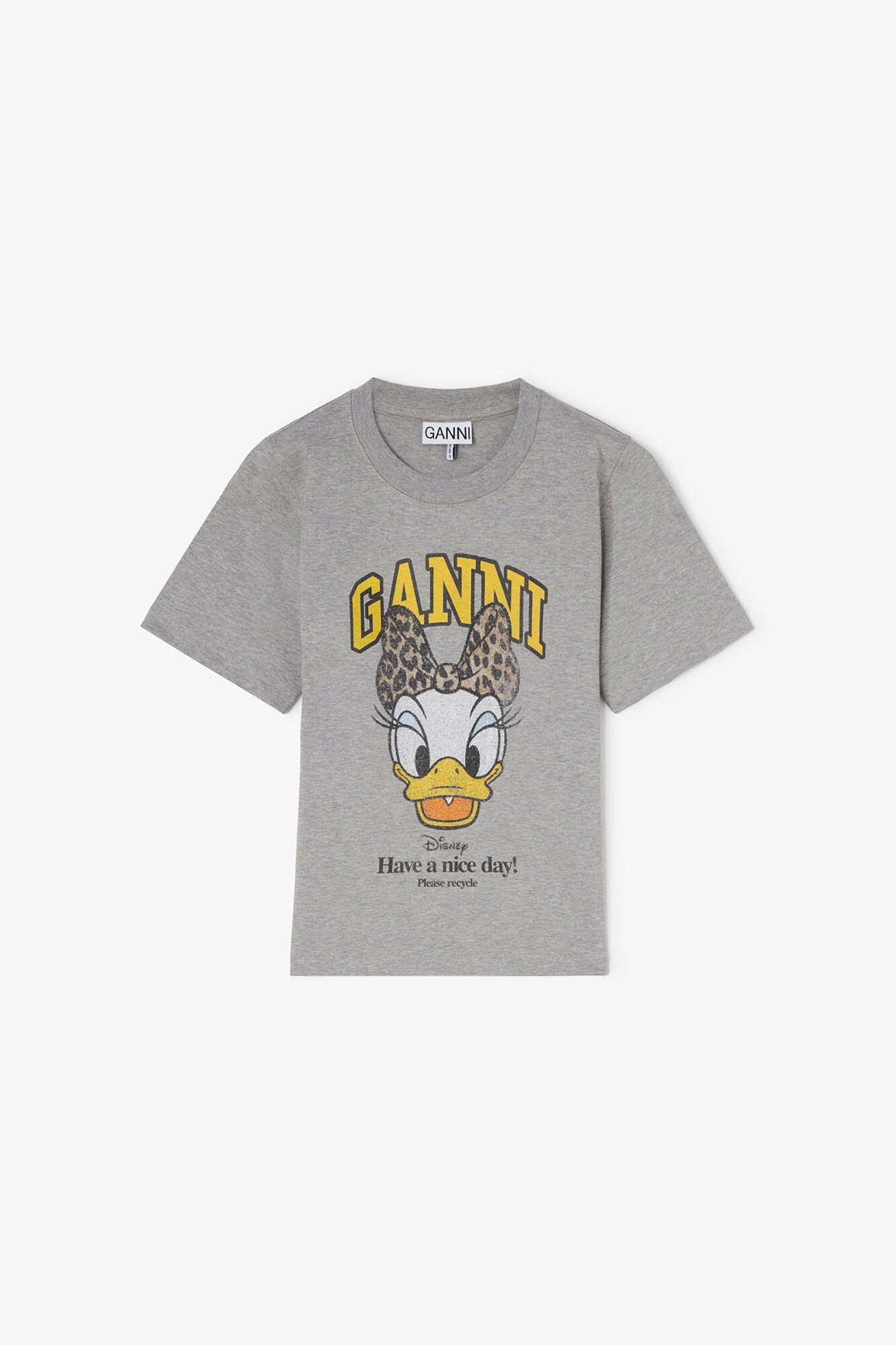 Daisy Duck Grey Printed Baby Fit T-shirt - GANNI
