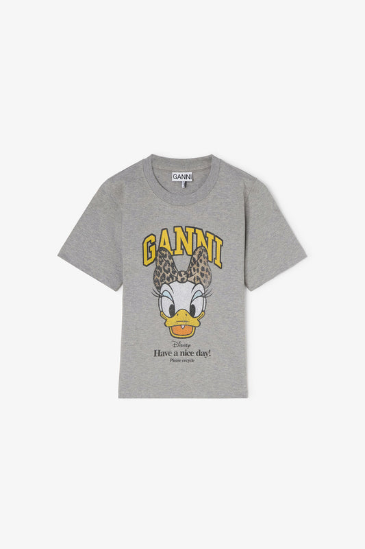Daisy Duck Grey Printed Baby Fit T-shirt - GANNI
