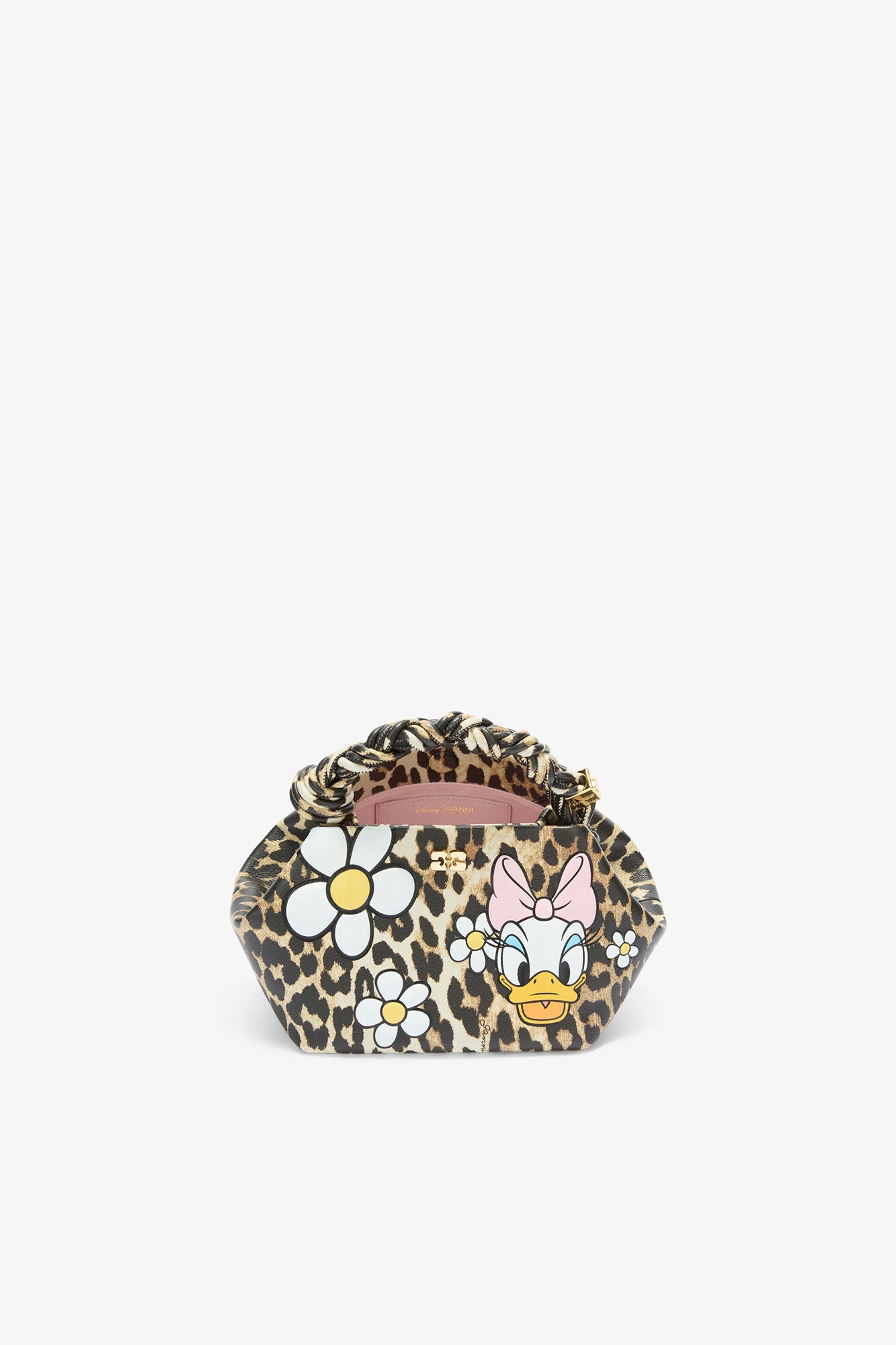 Almond Milk Daisy Duck Leopard Small Bou Bag - GANNI