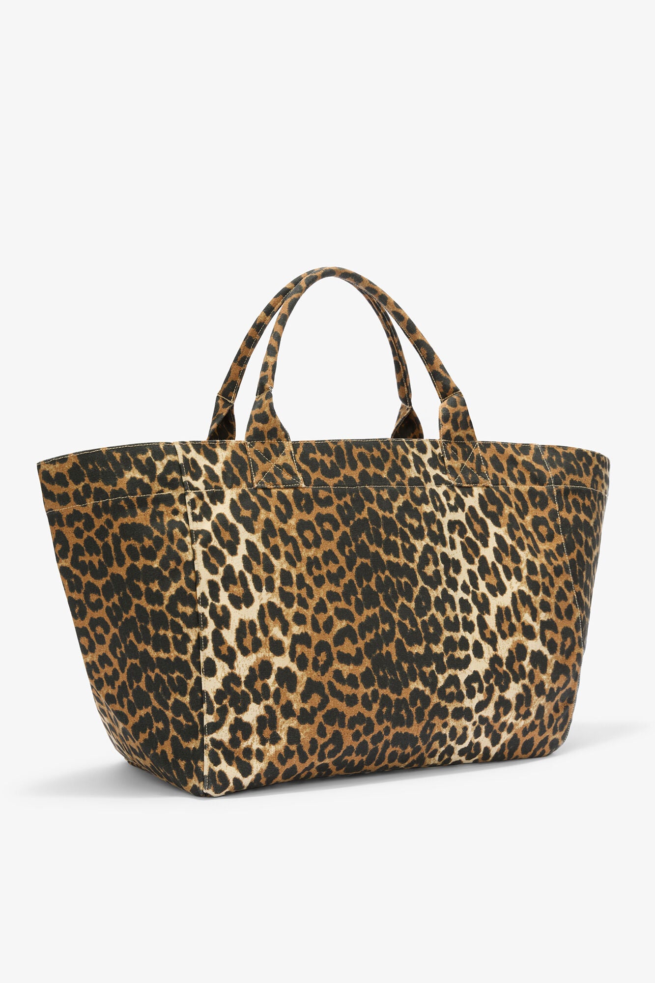 Almond Milk Daisy Duck Leopard XXL Tote - GANNI