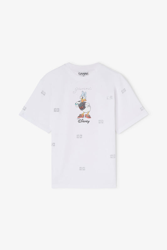 Daisy Duck White Printed T-shirt - GANNI