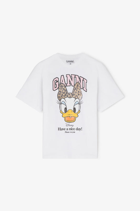 Daisy Duck White Printed T-shirt - GANNI