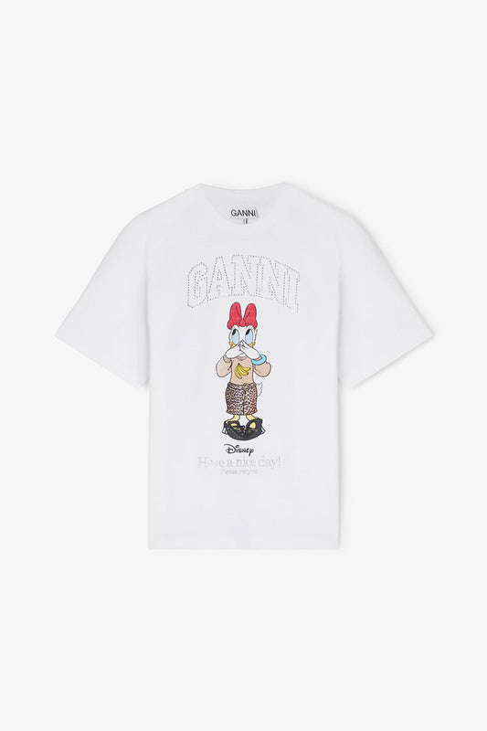 Daisy Duck White Printed T-shirt - GANNI