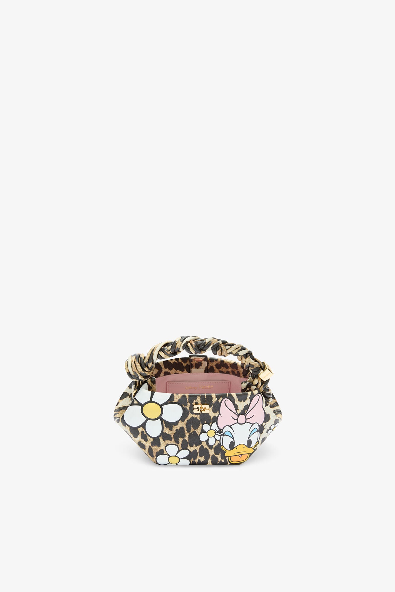 Almond Milk Daisy Duck Leopard Mini Bou Bag - GANNI