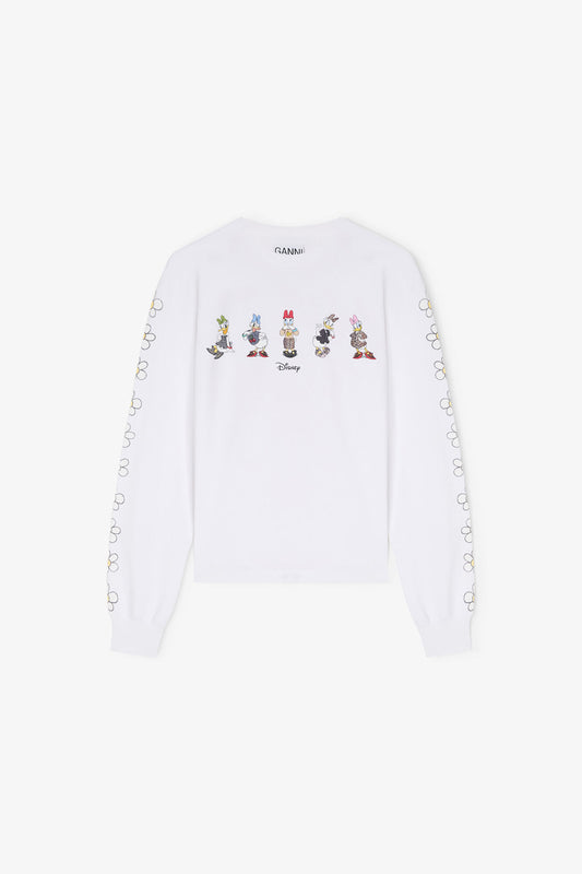 Daisy Duck White Long-sleeve T-shirt - GANNI