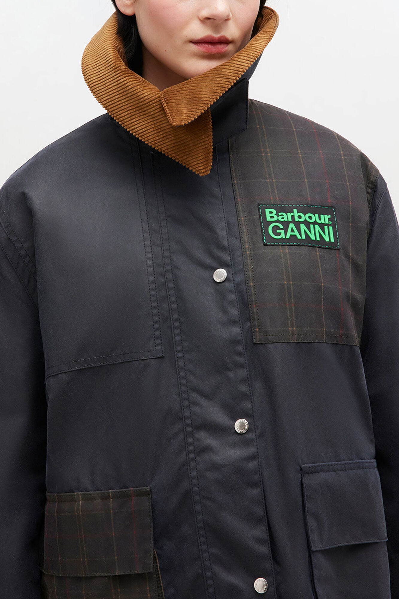 Waxed Jacket in Blue - GANNI