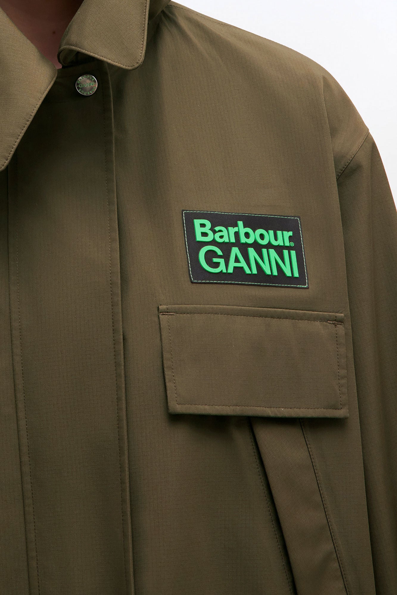 Long Coat in Green - GANNI