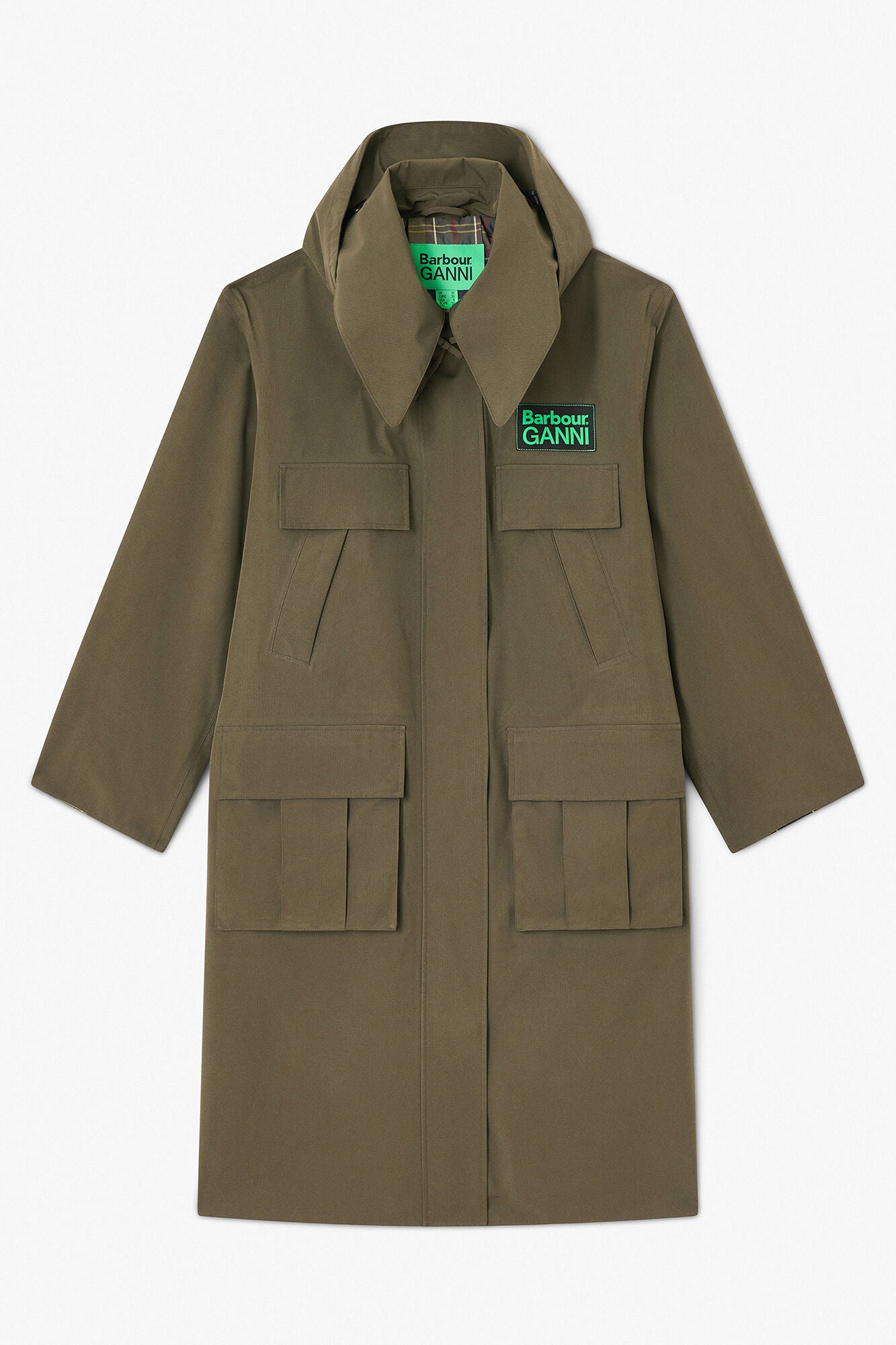 Long Coat in Green - GANNI