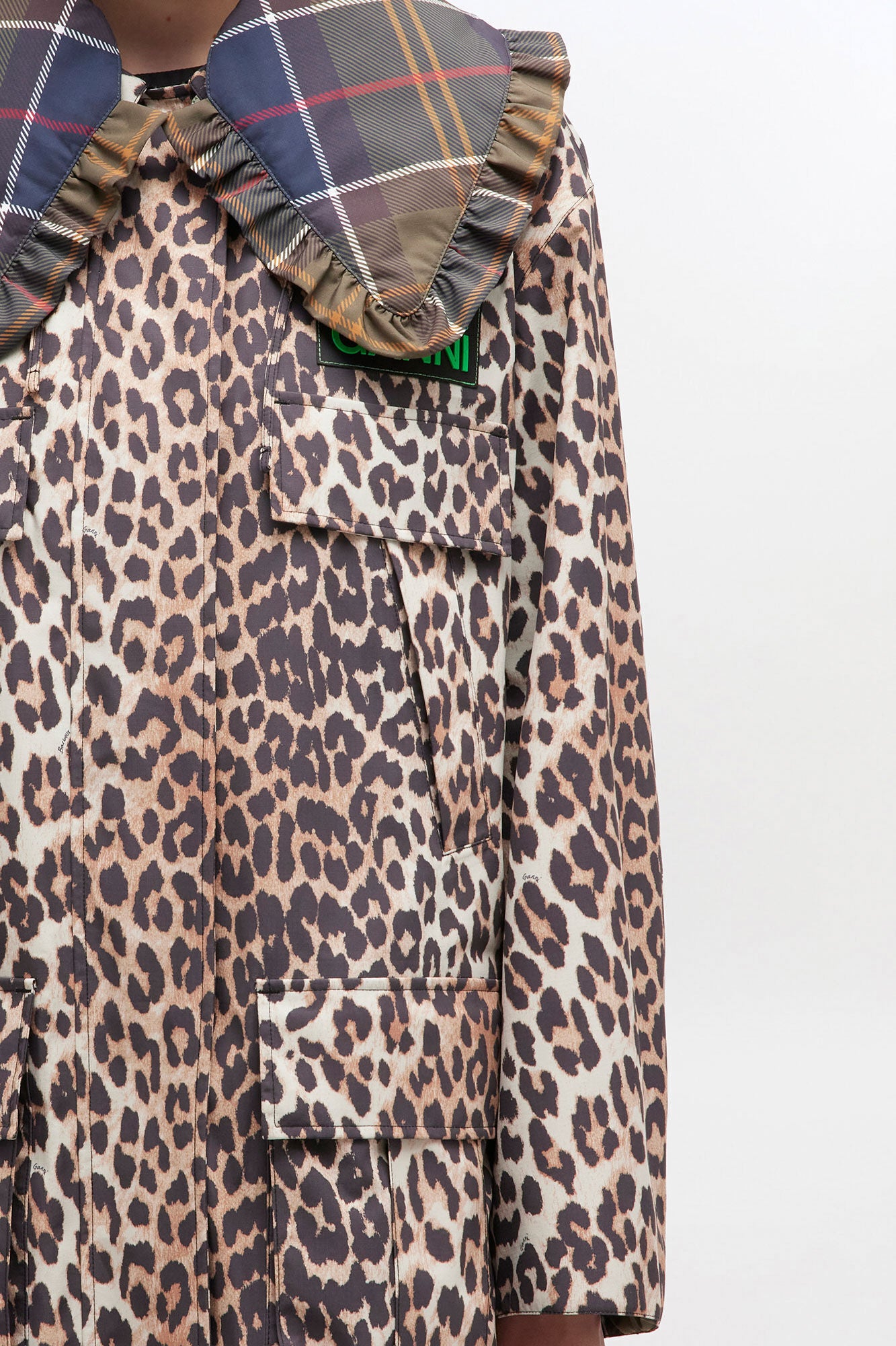 Long Coat in Leopard - GANNI