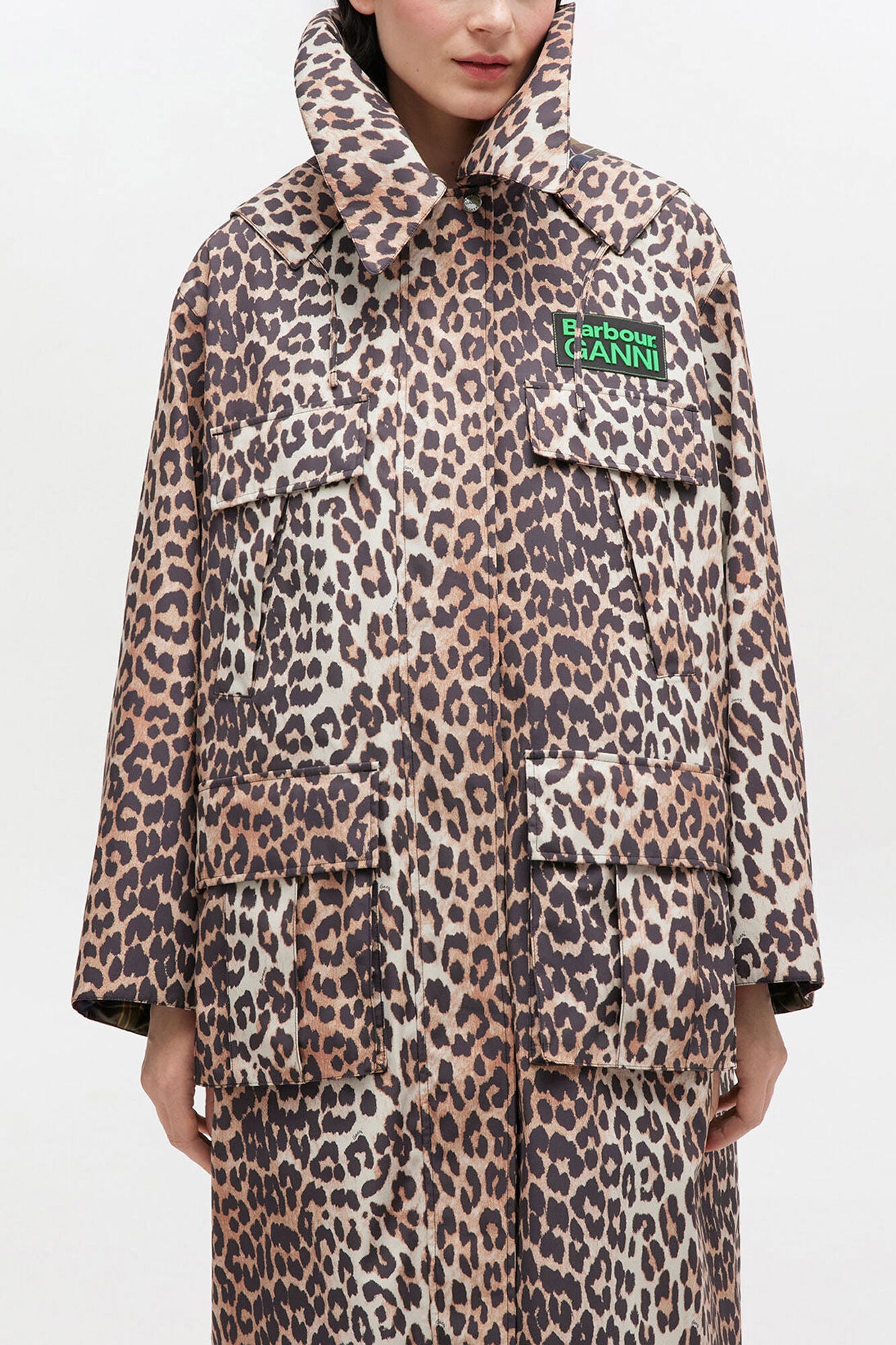 Long Coat in Leopard - GANNI