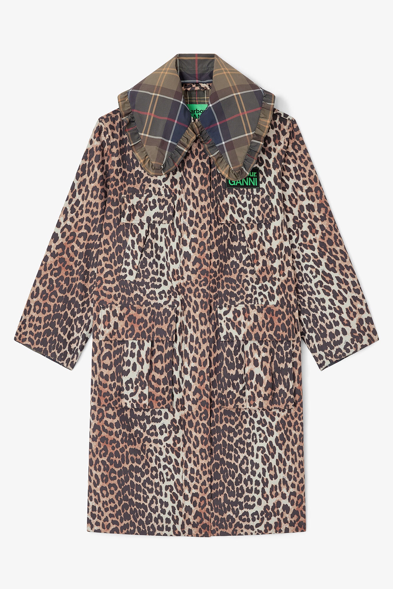 Long Coat in Leopard - GANNI