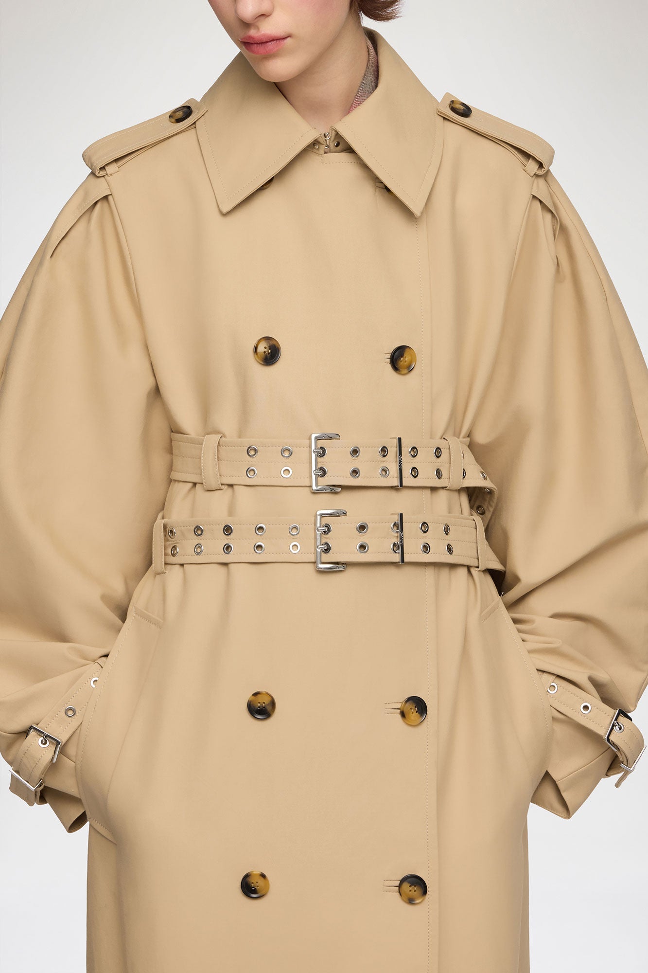 Trench Coat in Double Cotton - GANNI