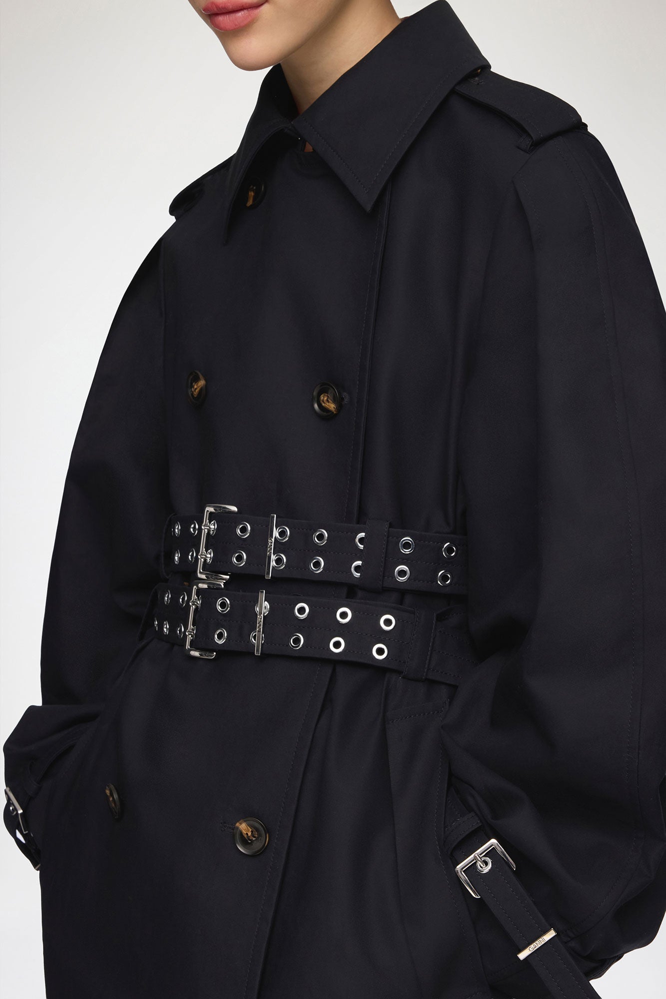 Trench Coat in Double Cotton - GANNI