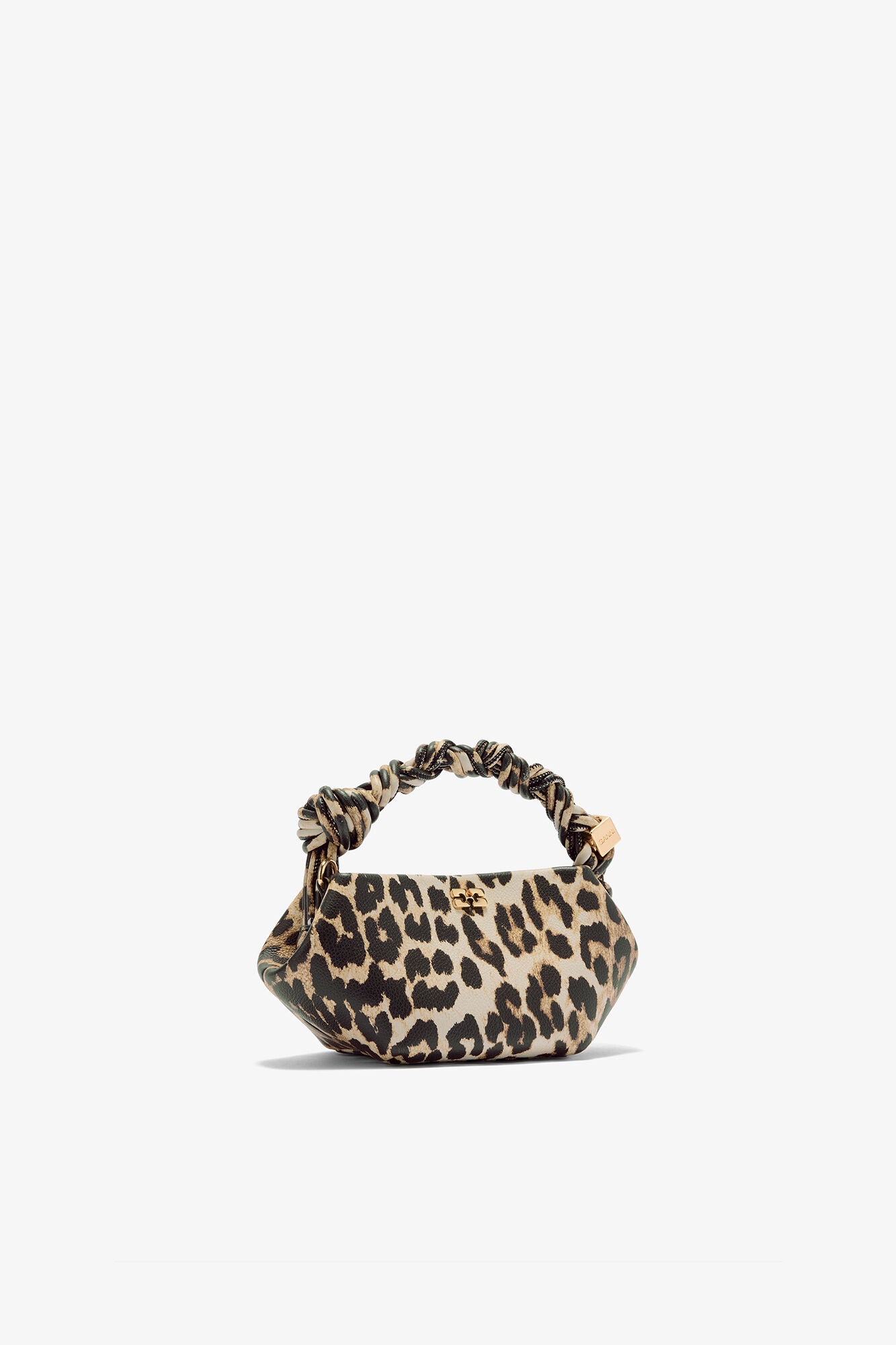Almond Milk Leopard Grained Mini Bou Bag - GANNI