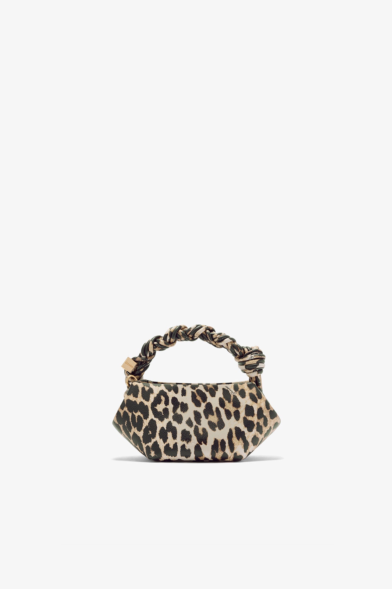 Almond Milk Leopard Grained Mini Bou Bag - GANNI